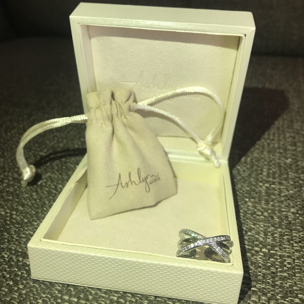 Ashlynn Avenue - Aurora 18K White Gold-Plated Ring